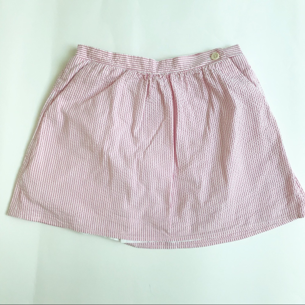 Lilly Pulitzer Mimosa Light Pink Stripe Seersucker Skirt XS